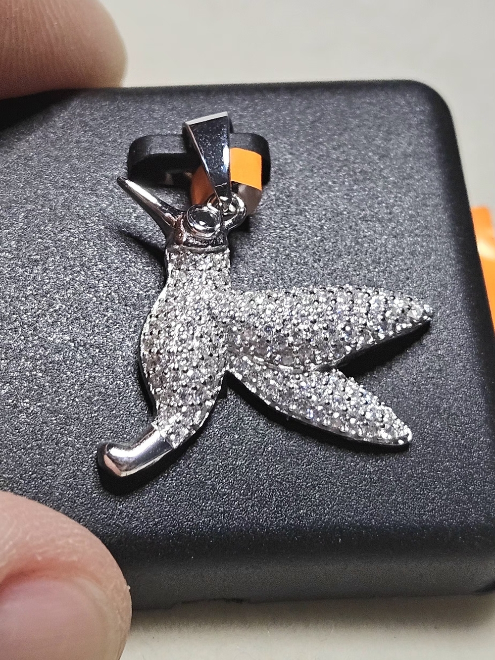 💎 1ct Moissanite Hummingbird Pendant ✨ Sterling Silver 925 MSRP $400
